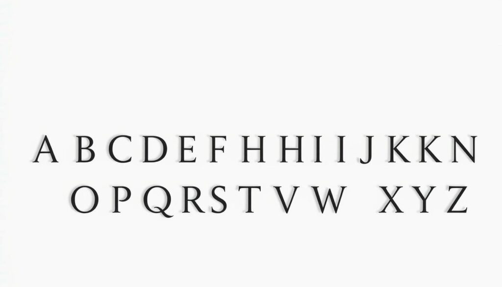 English alphabet letters